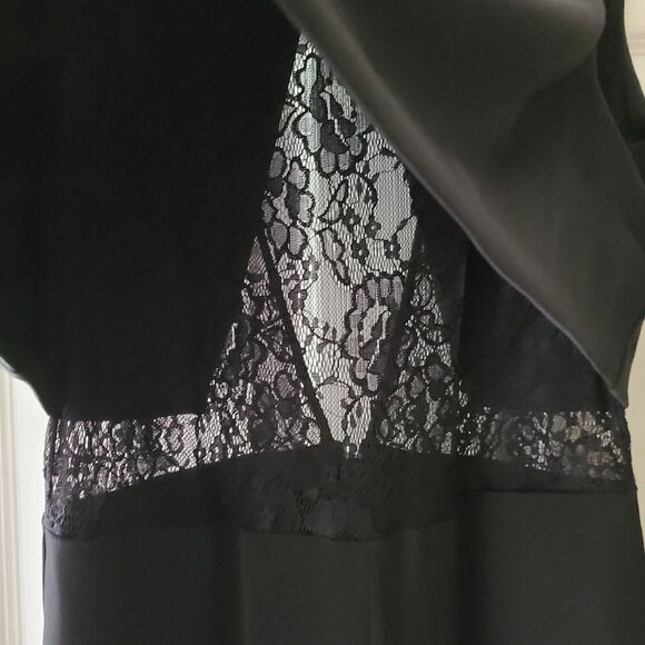 vintage Y2K bebe jumpsuit sleeveless black lace accent ankle zip size 10 - Picture 3 of 10